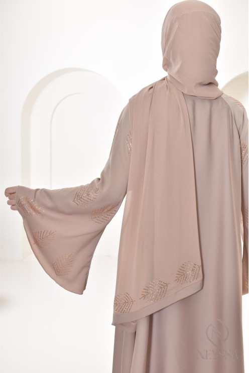 Abaya Dubai Strasssteinen Umbrella-Schnitt, festliche Abaya Frauen