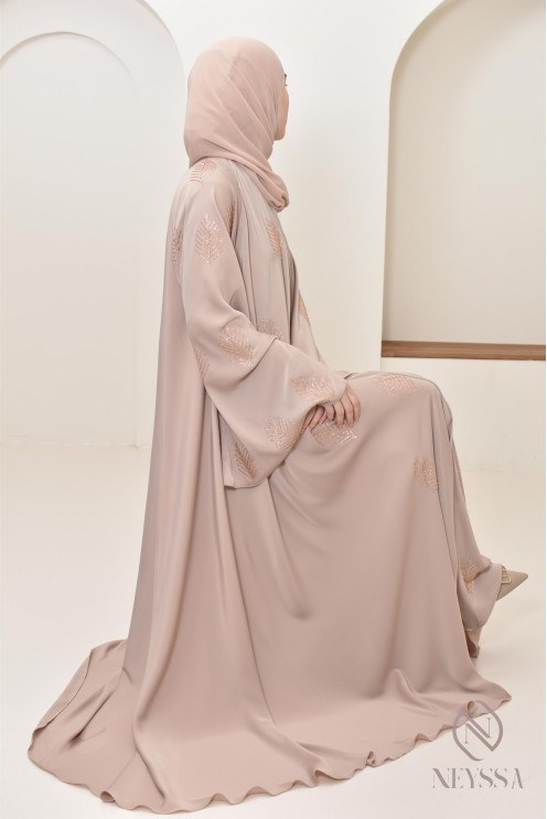 Abaya Dubai Strasssteinen Umbrella-Schnitt, festliche Abaya Frauen