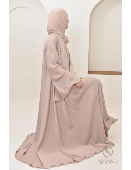 Abaya Dubai with rhinestones umbrella cut, party abaya women hijabi