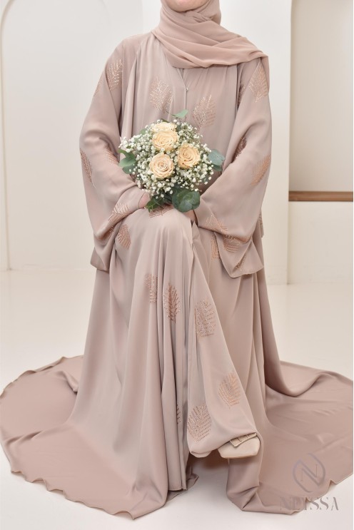 Abaya Dubai Strasssteinen Umbrella-Schnitt, festliche Abaya Frauen