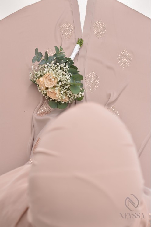 Abaya Dubai with rhinestones umbrella cut, party abaya women hijabi