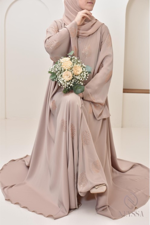 Abaya Dubai Strasssteinen Umbrella-Schnitt, festliche Abaya Frauen