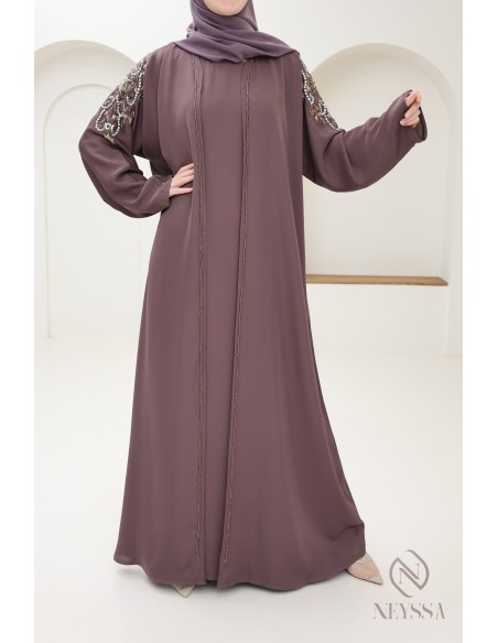 Abaya Dubai Kimono mit Perlen, Frau Aids-Outfit, neyssa Konfektion
