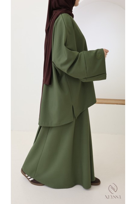 Long flared skirt for women, tailored fabric, high quality