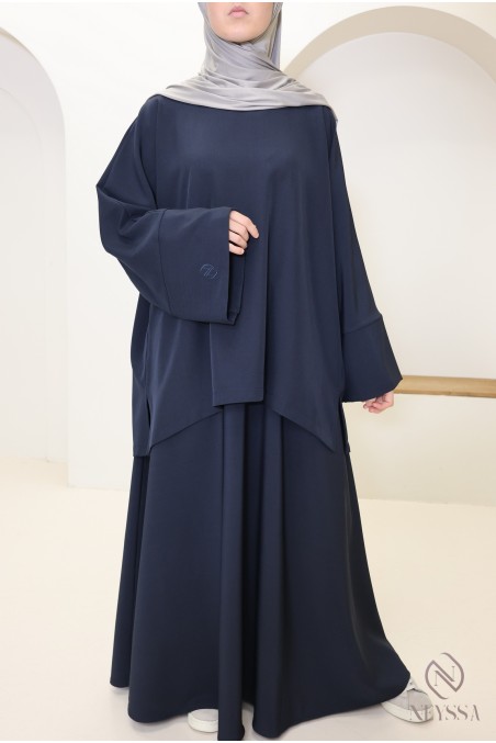 Jupe longue évasée pour femme tissu tailleur, haute qualité