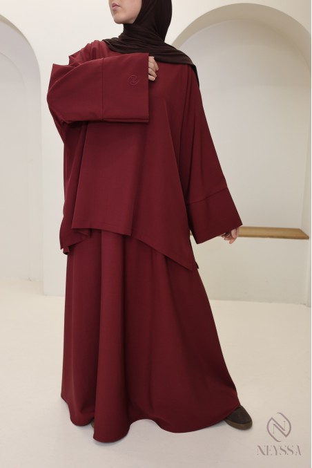 Jupe longue évasée pour femme tissu tailleur, haute qualité