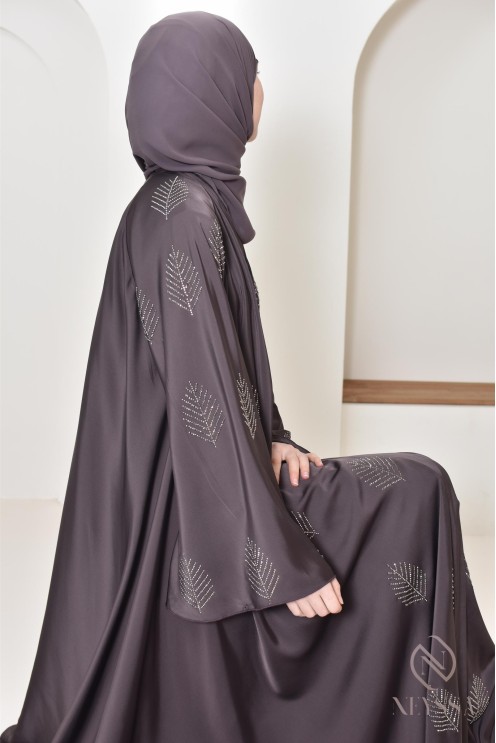 Dubai long rhinestone abaya for Muslim women