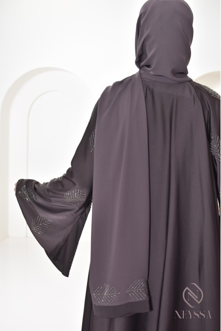 Dubai long rhinestone abaya for Muslim women