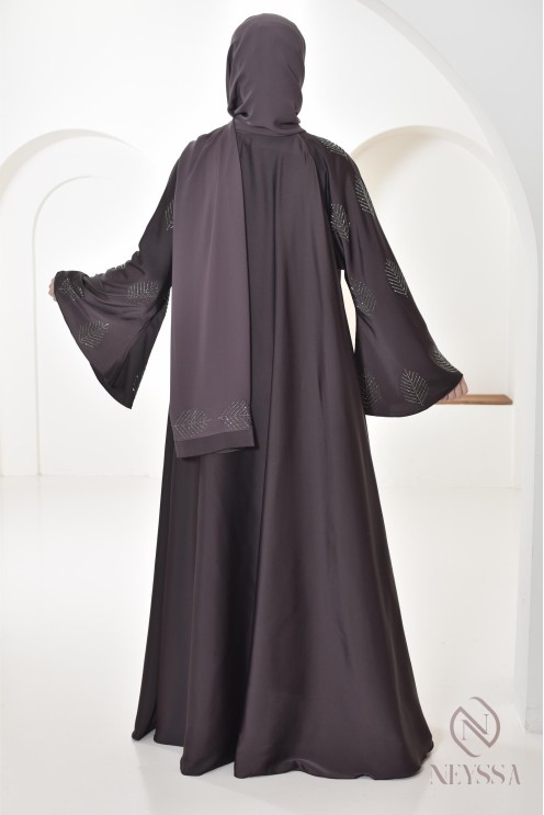 Dubai long rhinestone abaya for Muslim women