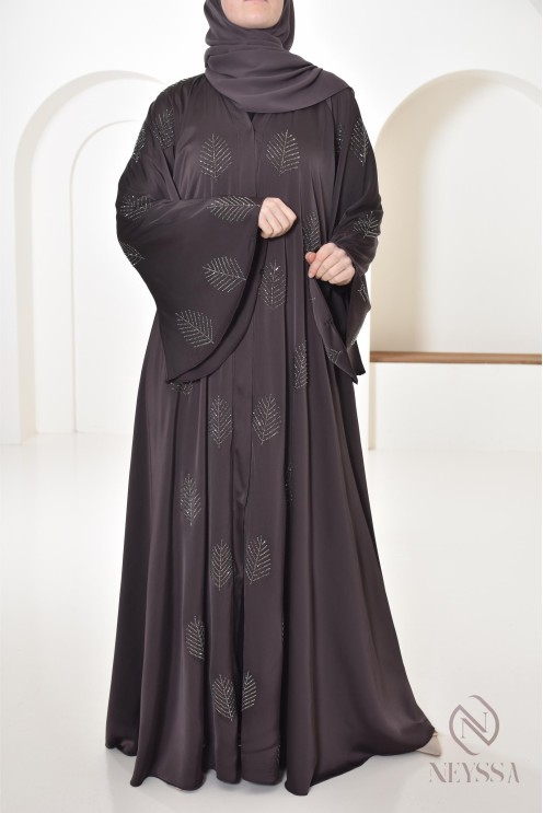 Dubai long rhinestone abaya for Muslim women