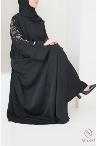 4-teilige Kimono-Abaya Dubai mit Perlenstickerei und Organza 2