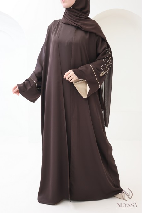 Abaya Dubai Kimono aus Nidah-Seide für verschleierte Frauen