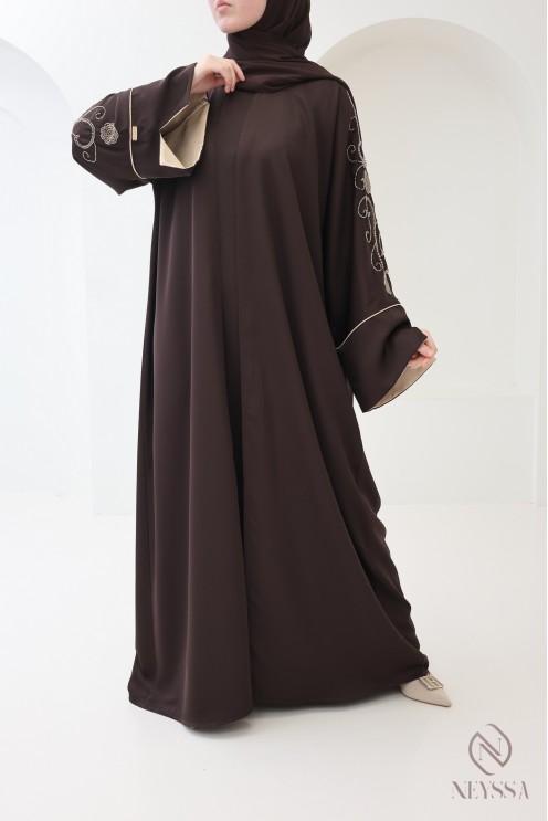 Dubai silk kimono abaya by Nidah for veiled women