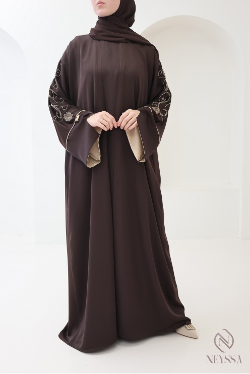 Abaya Dubai Kimono aus Nidah-Seide für verschleierte Frauen