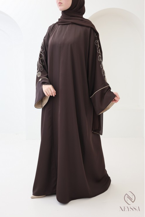 Dubai silk kimono abaya by Nidah for veiled women