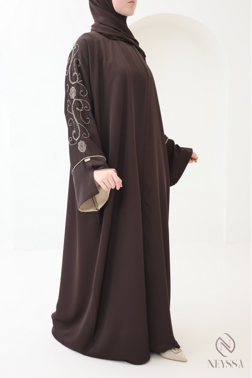 Dubai silk kimono abaya by Nidah for veiled women