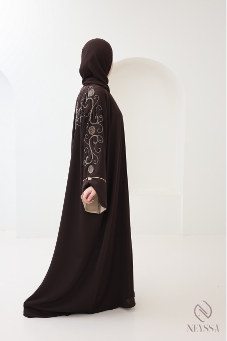 Dubai silk kimono abaya by Nidah for veiled women