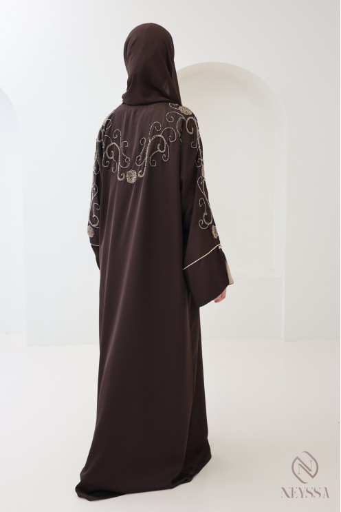 Dubai silk kimono abaya by Nidah for veiled women