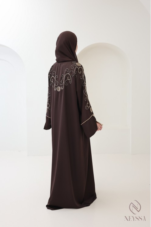 Dubai silk kimono abaya by Nidah for veiled women