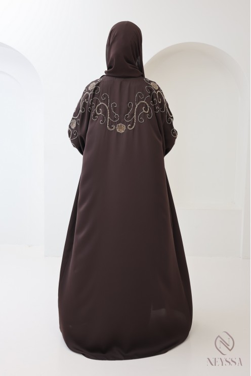 Abaya Dubai Kimono aus Nidah-Seide für verschleierte Frauen