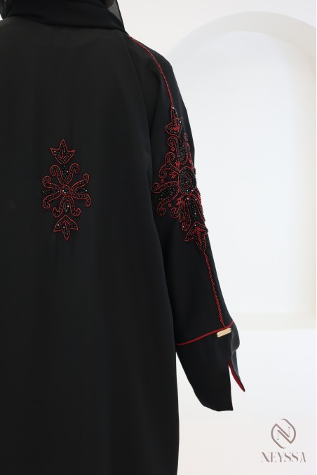 Moderner Kimono-Abaya aus Dubai mit Perlenverzierung