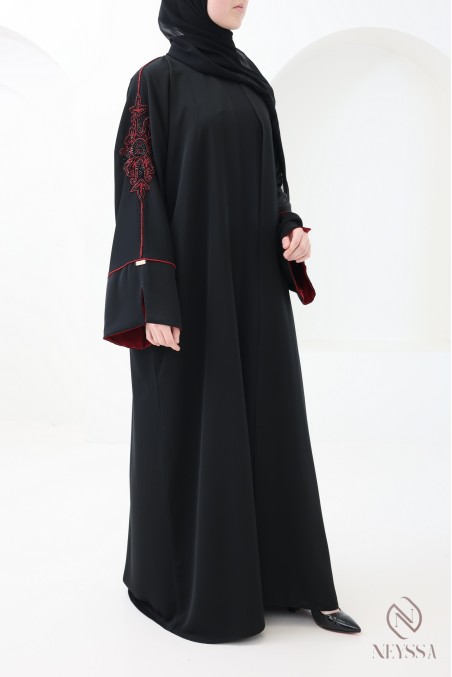 Moderner Kimono-Abaya aus Dubai mit Perlenverzierung