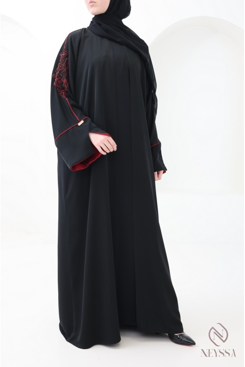 Moderner Kimono-Abaya aus Dubai mit Perlenverzierung