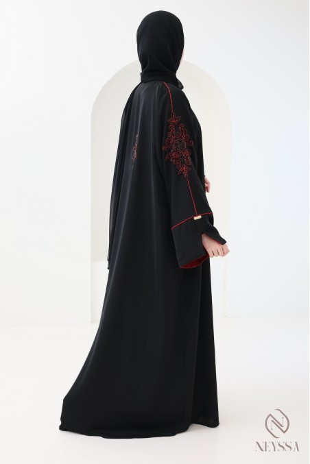 Moderner Kimono-Abaya aus Dubai mit Perlenverzierung