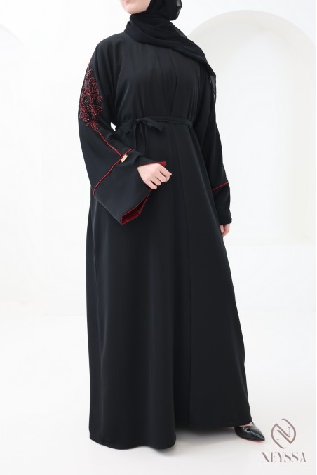 Moderner Kimono-Abaya aus Dubai mit Perlenverzierung