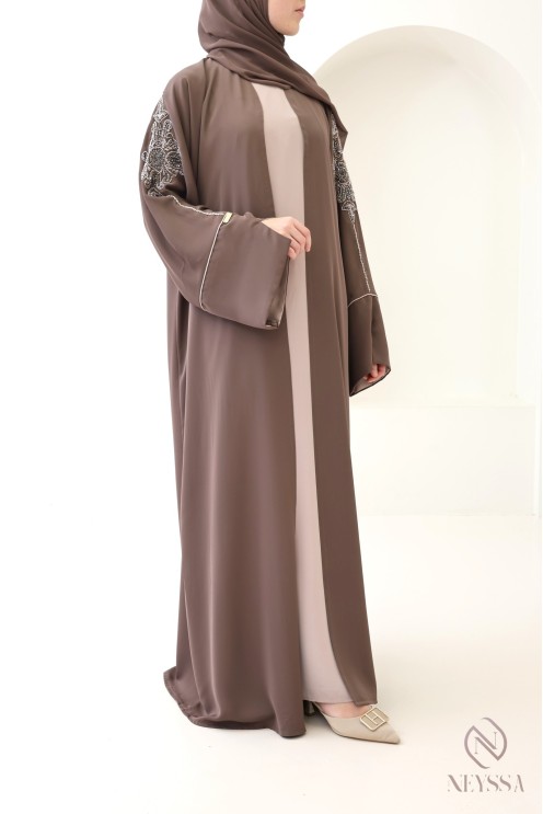 Abaya Dubaï kimono de luxe 4 pièces Neyssa Confection