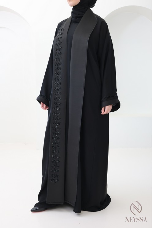 Chic Dubai kimono abaya, Neyssa Confection, with embroidered pearls