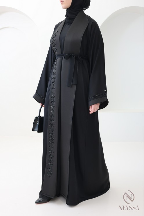Abaya kimono Dubaï chic, Neyssa Confection, avec perles brodées