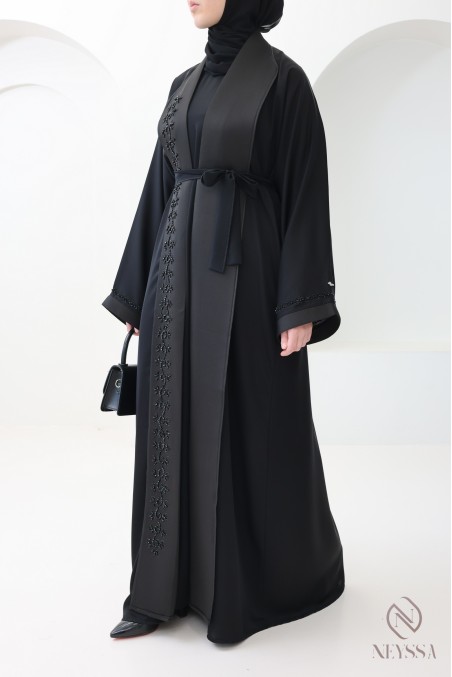 Abaya kimono Dubaï chic, Neyssa Confection, avec perles brodées
