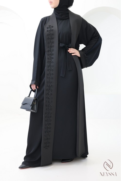 Abaya kimono Dubaï chic, Neyssa Confection, avec perles brodées