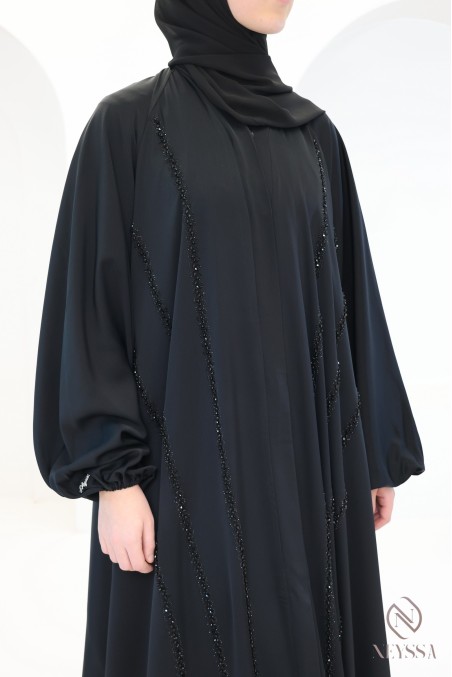 Abaya Dubai femme coupe umbrella, tenue pour événements hijabi