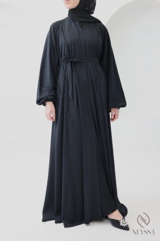 Abaya Dubai femme coupe umbrella, tenue pour événements hijabi