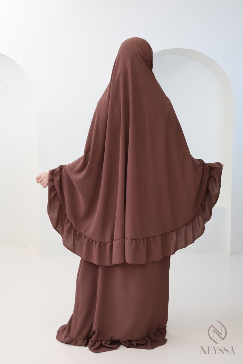 Ensemble 2 pièces de prière en jazz cape et jupe, idéal pour la maison