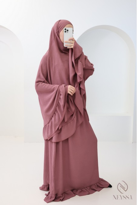 Ensemble 2 pièces de prière en jazz cape et jupe, idéal pour la maison