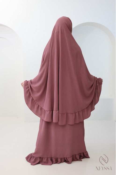 Ensemble 2 pièces de prière en jazz cape et jupe, idéal pour la maison