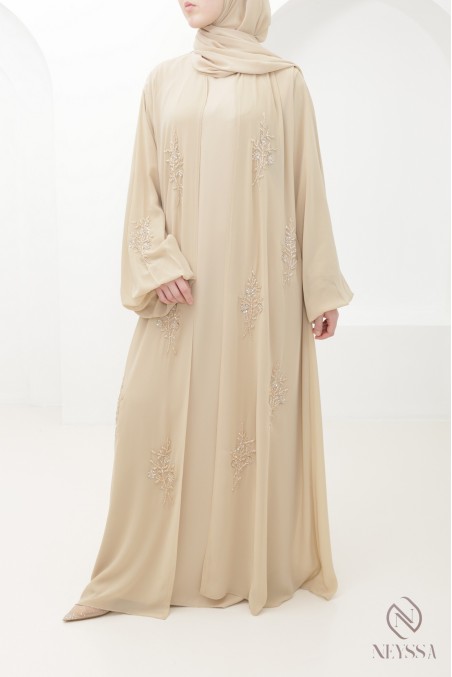 Abaya Dubaï kimono pour femme hijabi musulmane voilée