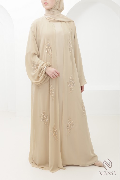 Abaya Dubaï kimono pour femme hijabi musulmane voilée
