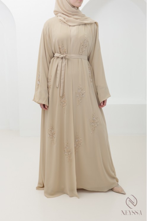 Abaya Dubaï kimono pour femme hijabi musulmane voilée