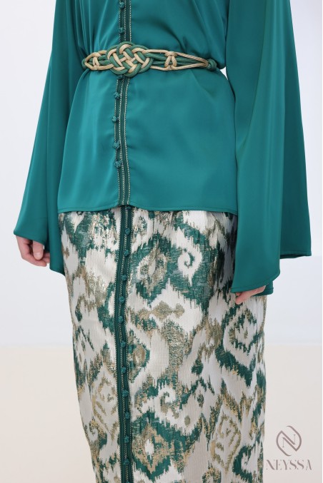 3-piece brocade tunic and skirt set for trendy hijabi women