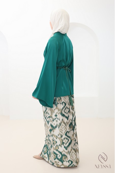 3-piece brocade tunic and skirt set for women