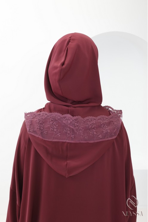 Abaya de prière avec son hijab intégré, idéal salat Aid