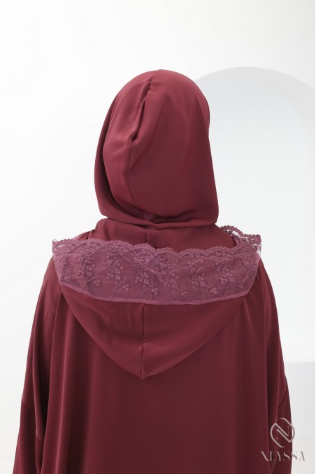 Abaya de prière avec son hijab intégré, idéal salat Aid