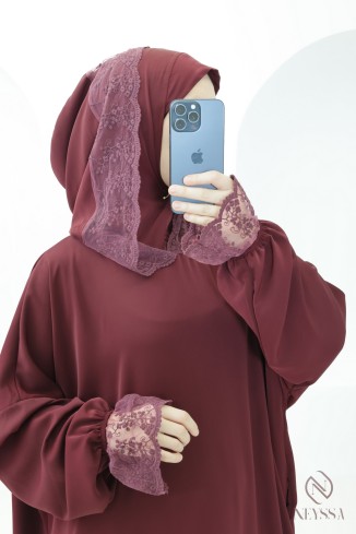Gebetsabaya mit integriertem Hijab, ideal für die Salat Aid. 2