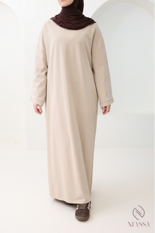 Langes Sweatshirtkleid aus Baumwolle im Sportswear-Stil