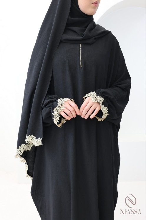 Gebetsbox mit Spitze und integriertem Hijab – Geschenk zum Ramadan