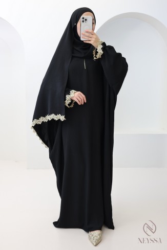 Box tenue de prière à dentelles hijab intégré cadeau ramadan 2